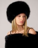 Pill Box Fox Faux Fur Hat