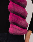 Faux Chinchilla Long Pull Through Scarf Fuchsia