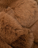 Pull Through Faux Chinchilla Scarf, Camel