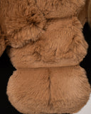 Pull Through Faux Chinchilla Scarf, Camel