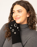 Ribbed Knit Fingerless Gloves