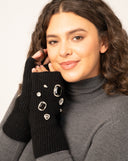 Ribbed Knit Fingerless Gloves