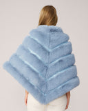 Channel Quilted Mink Faux Fur Cape