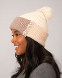 Color Block Hat and Fingerless Glove Set