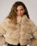 High Collar Fox Faux Fur Jacket
