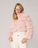 High Collar Fox Faux Fur Jacket