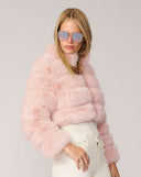 High Collar Fox Faux Fur Jacket