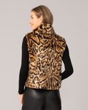 Faux Mink Leopard Vest