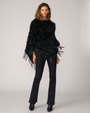 Faux Fur Fringe Poncho
