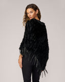 Faux Fur Fringe Poncho