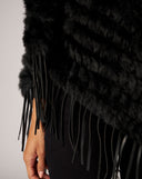 Faux Fur Fringe Poncho